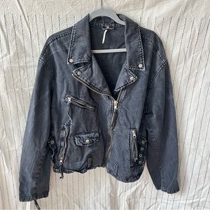 Free People Motorcycle Jacket